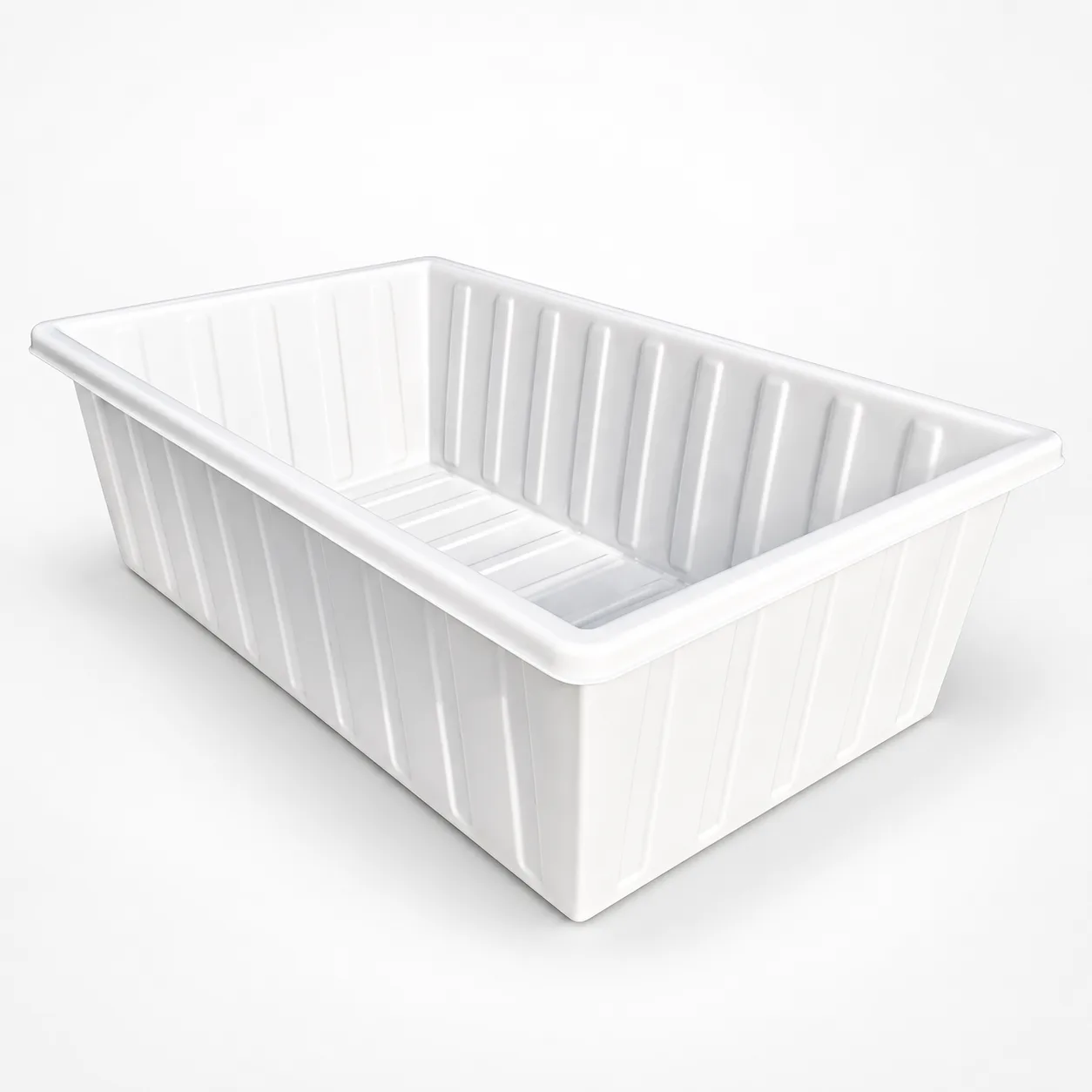 2,000 L Rectangular Open-Top Industrial Tank — Low-profile configuration