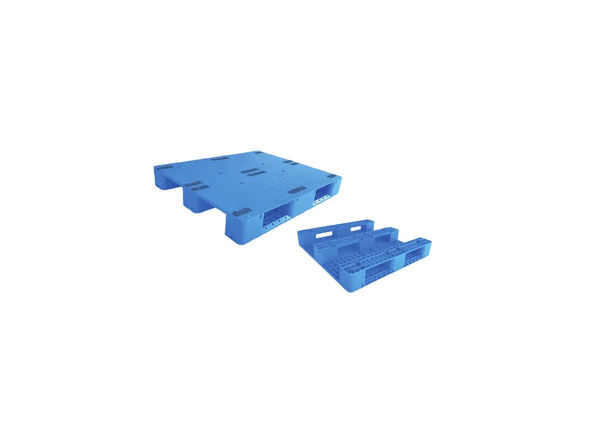 Plastic Pallet 900 × 900 × 150mm — Grid deck / Double Faced base