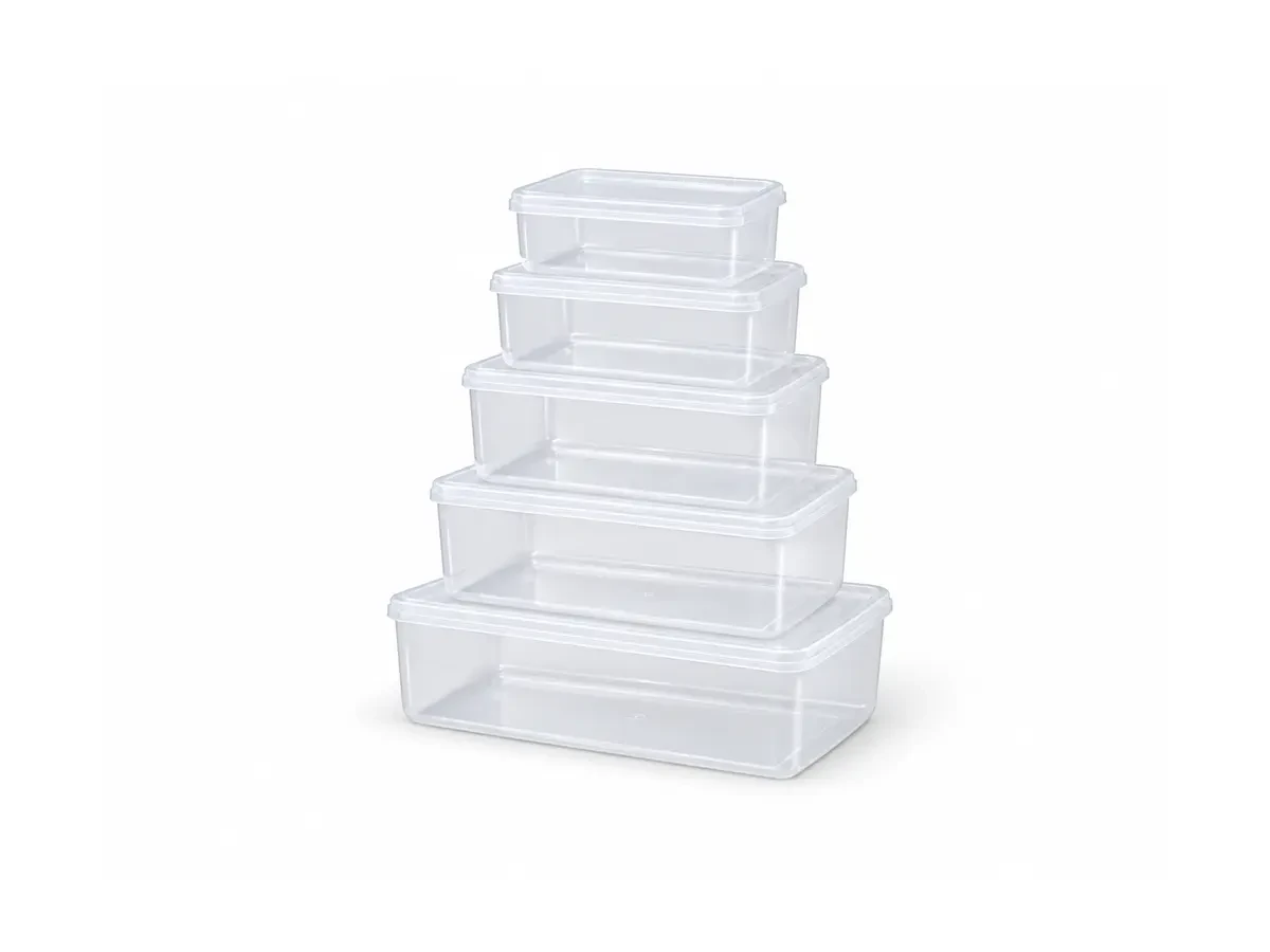 Clear Plastic Storage Box — 125 × 125 × 90mm
