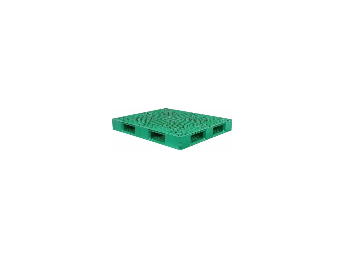 Grid Perimeter-Base Plastic Pallet — 1,300 × 1,100 × 150mm — Grid deck