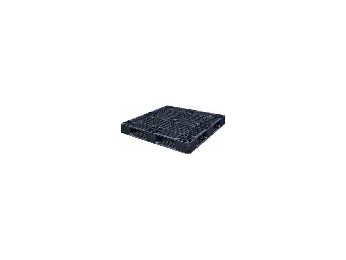 Grid Perimeter-Base Plastic Pallet — 1,100 × 1,100 × 125mm — Grid deck