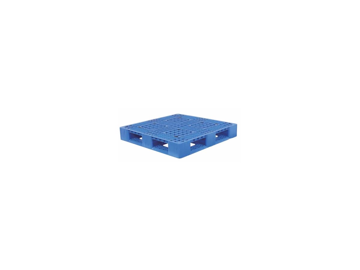 Grid Perimeter-Base Plastic Pallet — 1,000 × 1,000 × 150mm — Grid deck