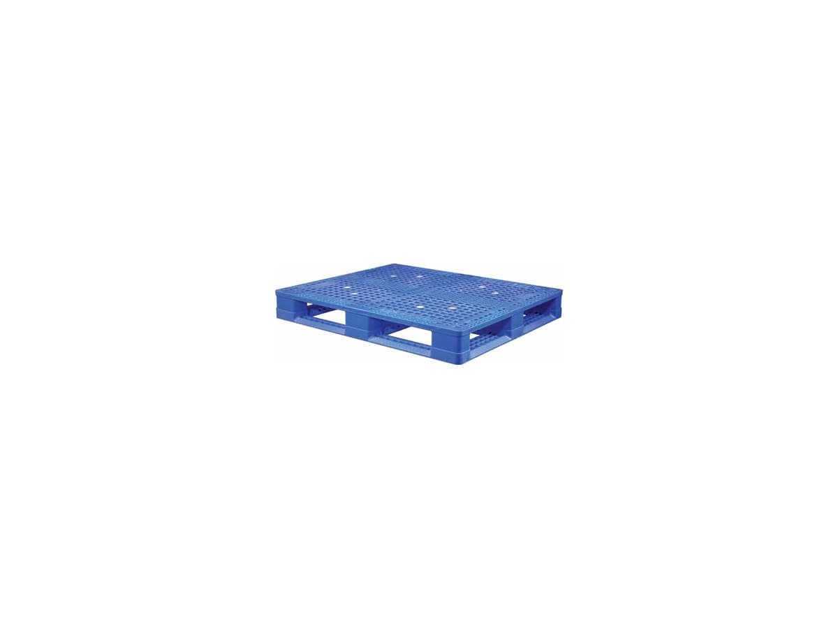 Grid Perimeter-Base Plastic Pallet — 1,200 × 1,000 × 150mm — Grid deck