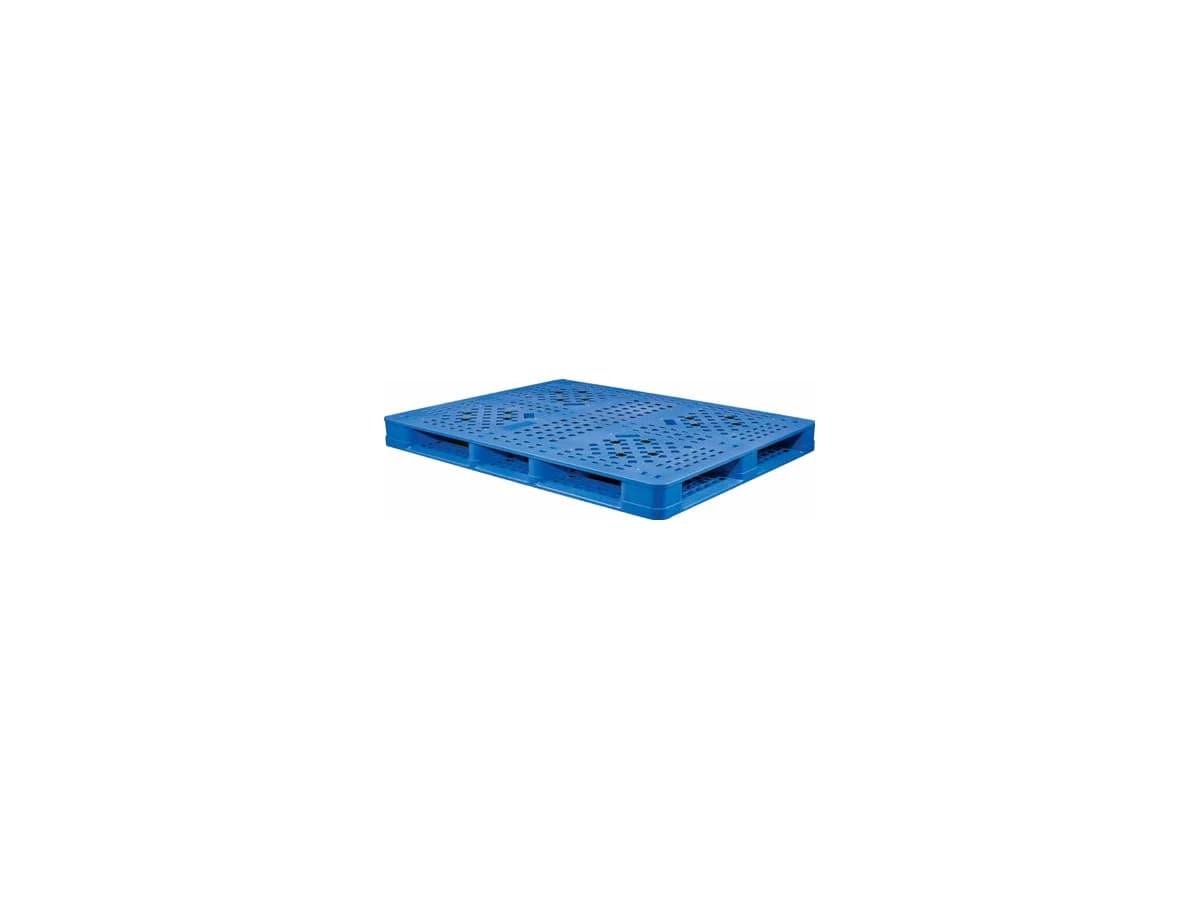 Grid Perimeter-Base Plastic Pallet — 1,420 × 1,120 × 118mm — Grid deck