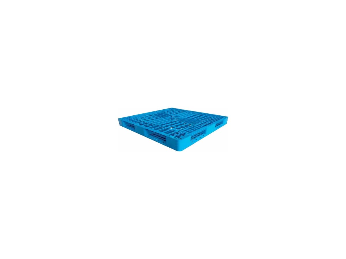 Grid Perimeter-Base Plastic Pallet — 1,000 × 1,000 × 150mm — Grid deck