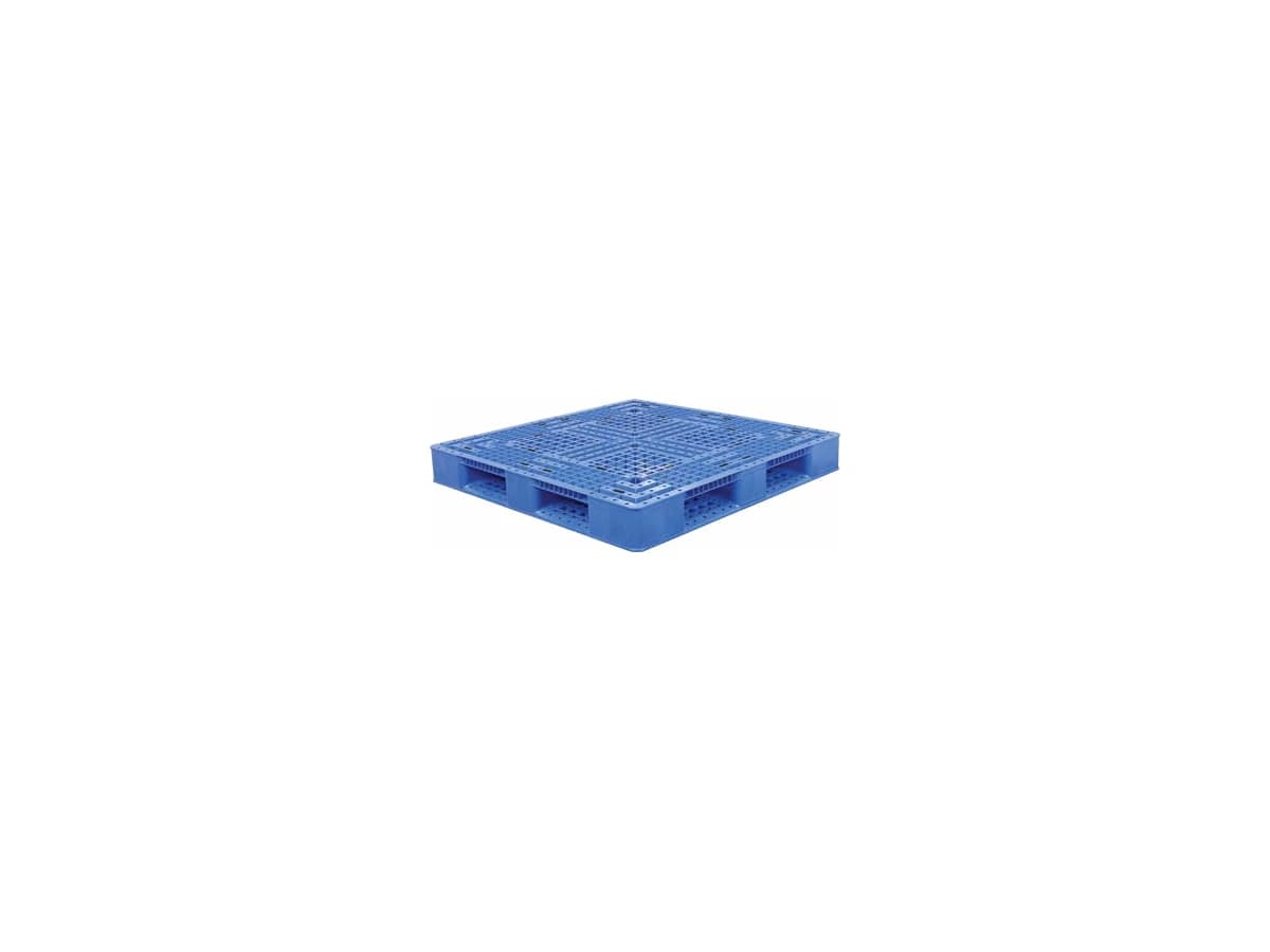 Grid Perimeter-Base Plastic Pallet — 1,200 × 1,200 × 150mm — Grid deck