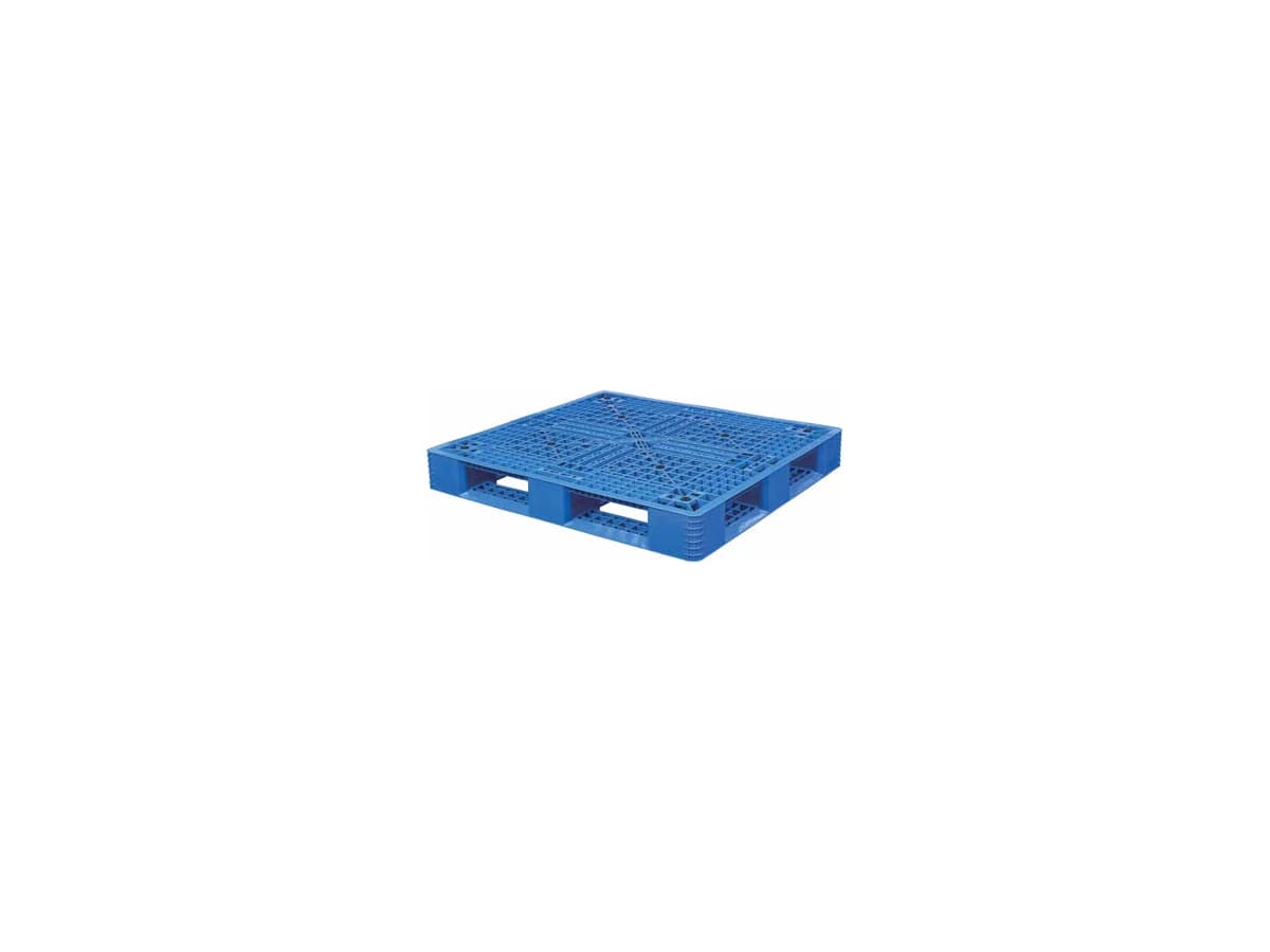 Grid Perimeter-Base Plastic Pallet — 1,200 × 1,100 × 150mm — Grid deck