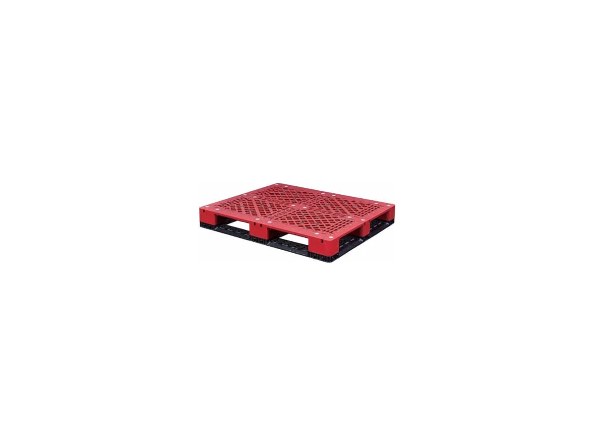 Grid Perimeter-Base Plastic Pallet — 1,200 × 1,000 × 150mm — Grid deck
