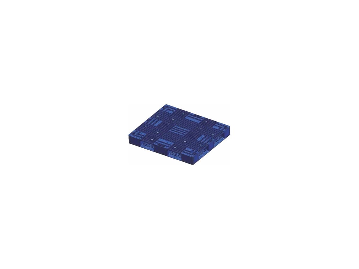 Grid Perimeter-Base Plastic Pallet — 1,300 × 1,100 × 155mm — Grid deck