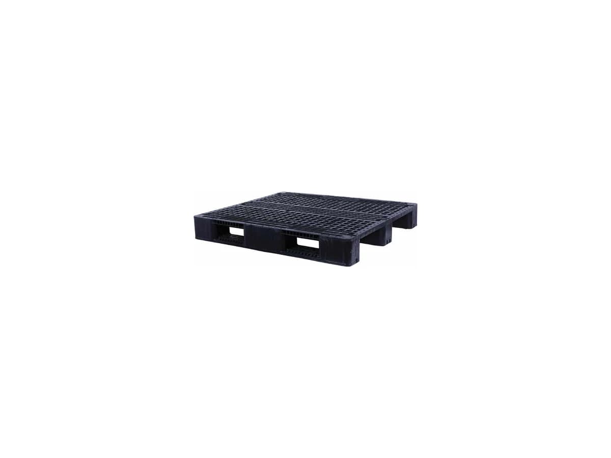 Grid Three-Runner Plastic Pallet — 1,300 × 1,100 × 170mm — Grid deck / 3 Runner base