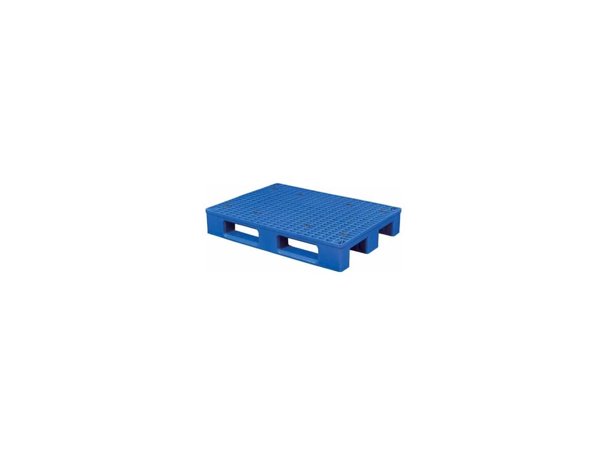 Grid Three-Runner Plastic Pallet — 1,100 × 800 × 170mm — Grid deck / 3 Runner base