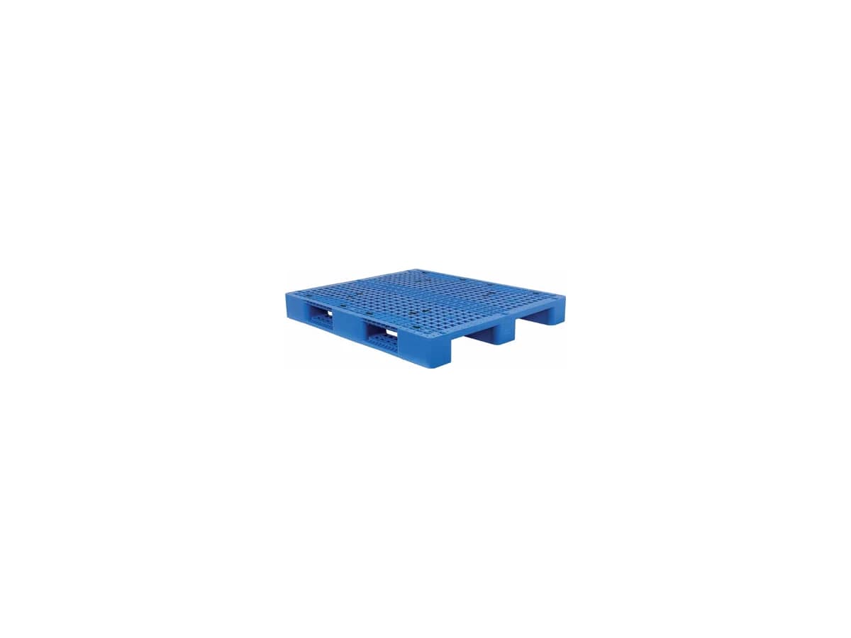 Grid Three-Runner Plastic Pallet — 1,300 × 1,100 × 150mm — Grid deck / 3 Runner base