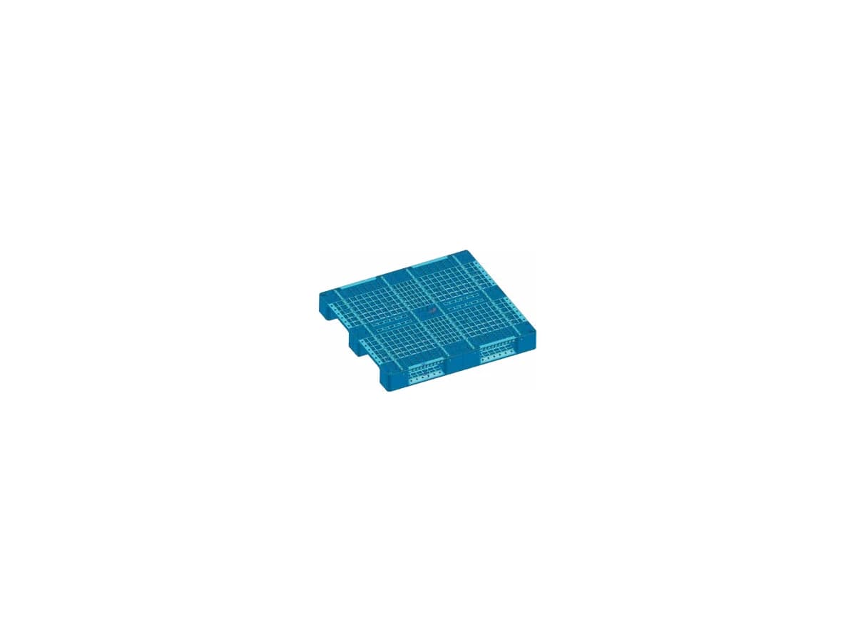 Grid Three-Runner Plastic Pallet — 1,200 × 1,100 × 150mm — Grid deck / 3 Runner base