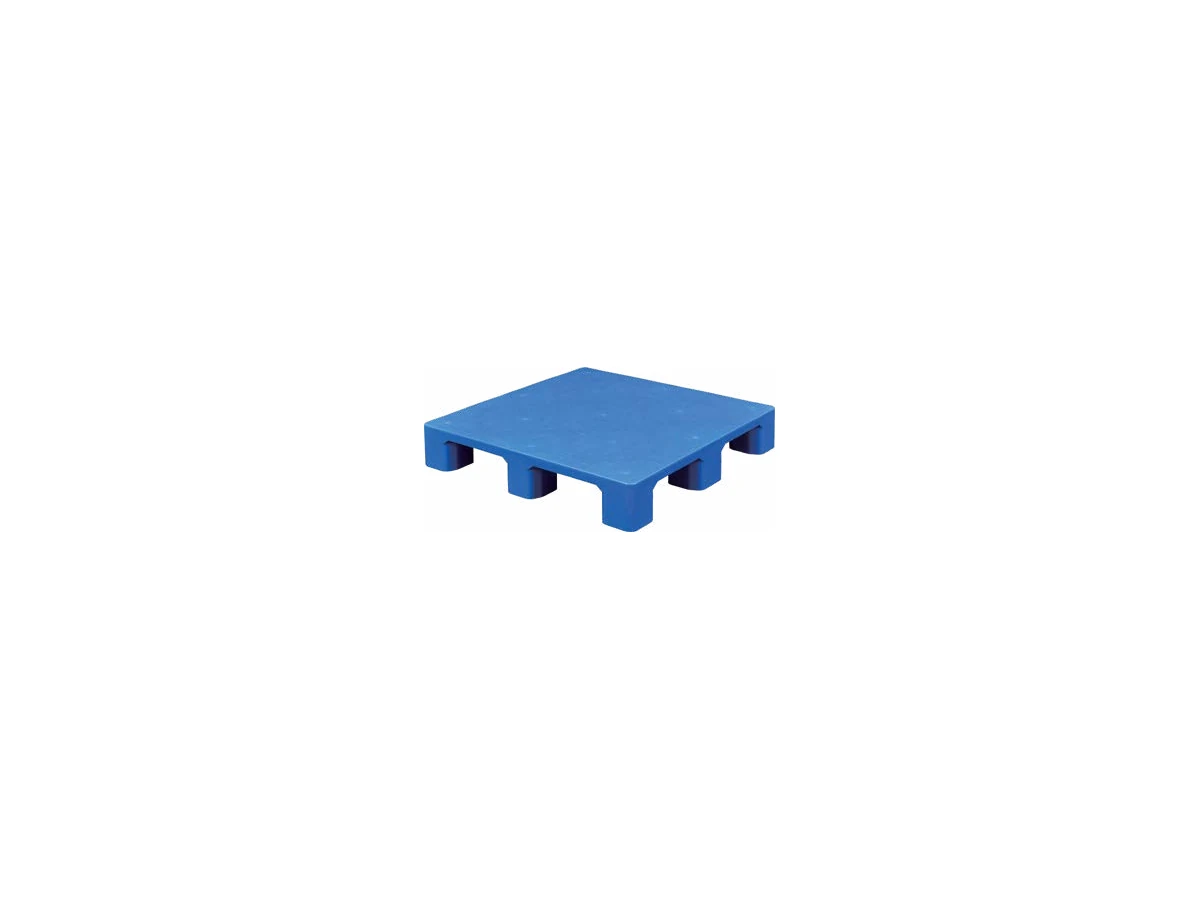 Flat-Deck Nine-Foot Plastic Pallet — 800 × 800 × 135mm — Flat / Solid deck / Nine Foot base