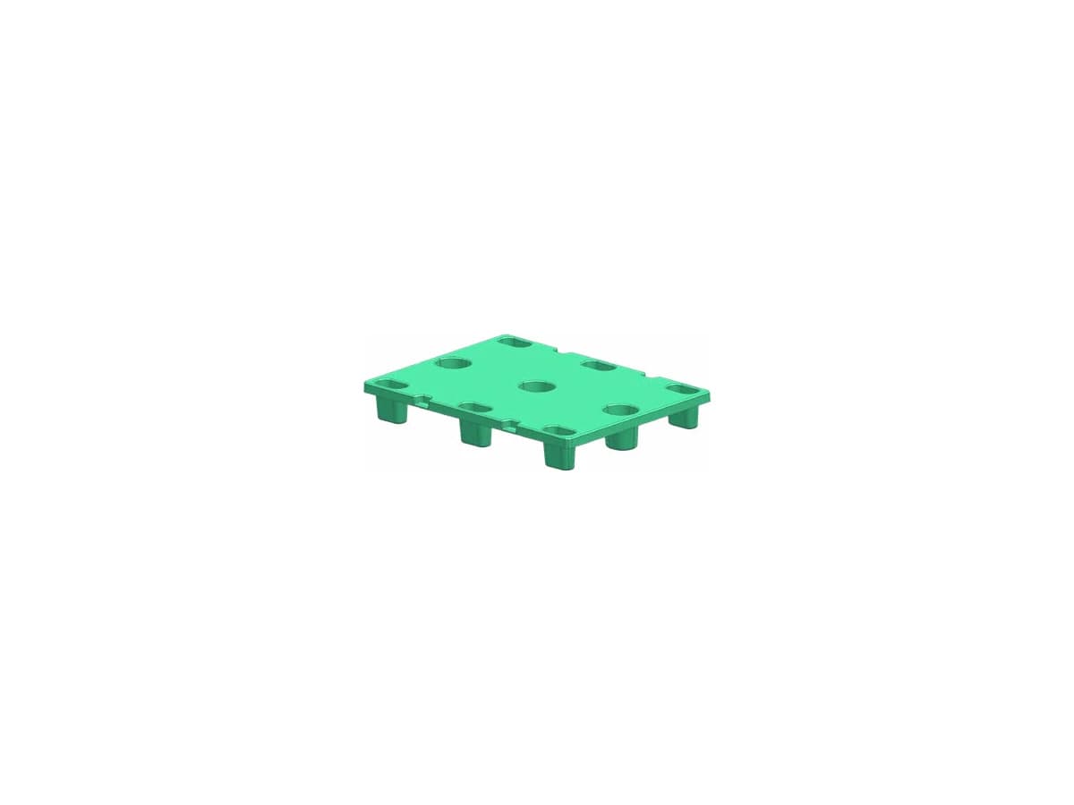 Industrial Plastic Pallet — 1,045 × 745 × 140mm