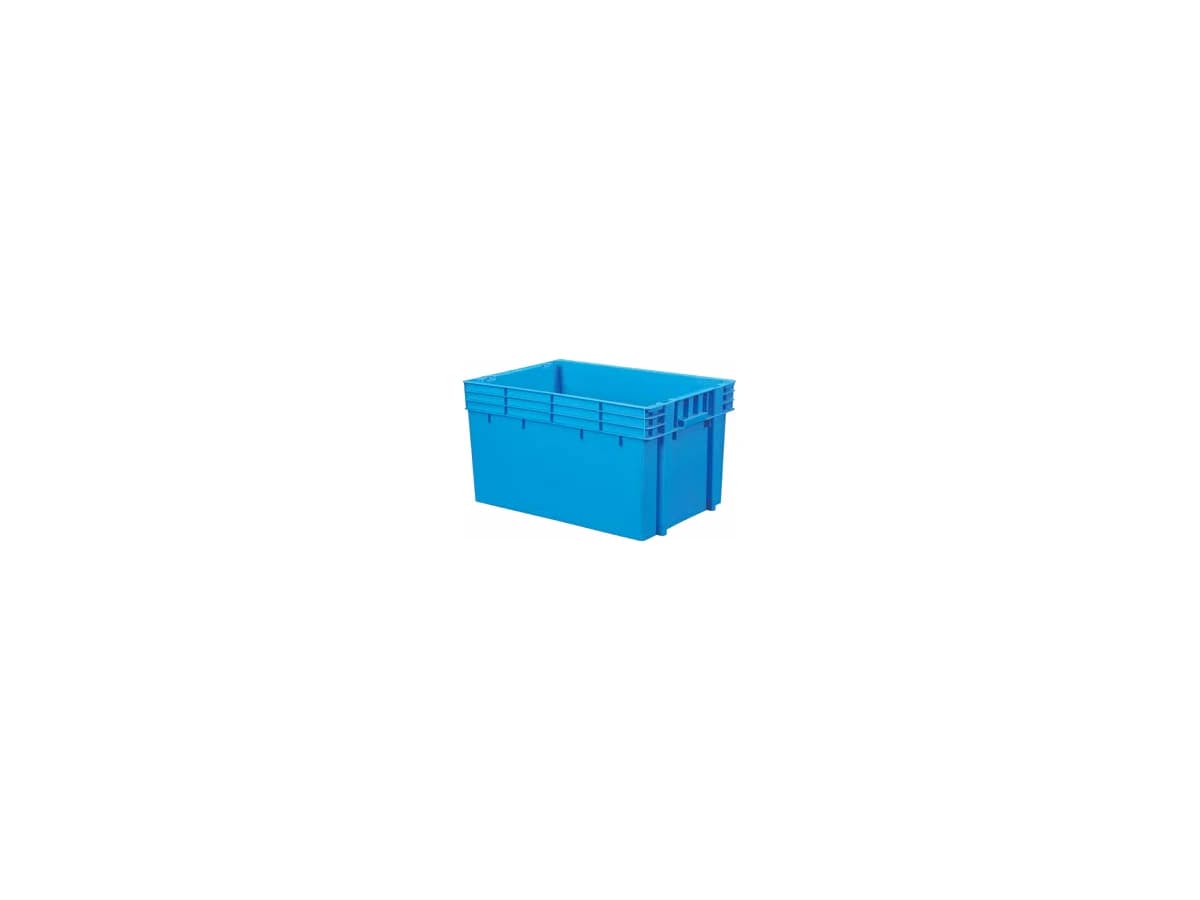 Nestable Plastic Logistics Box — 670 × 460 × 370mm