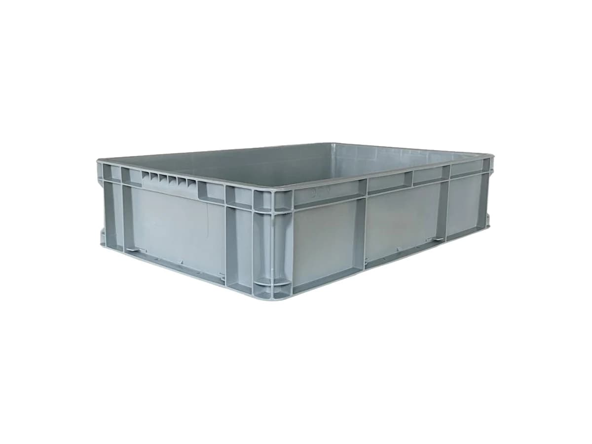 Straight-Wall Euro Logistics Container — 600 × 400 × 148