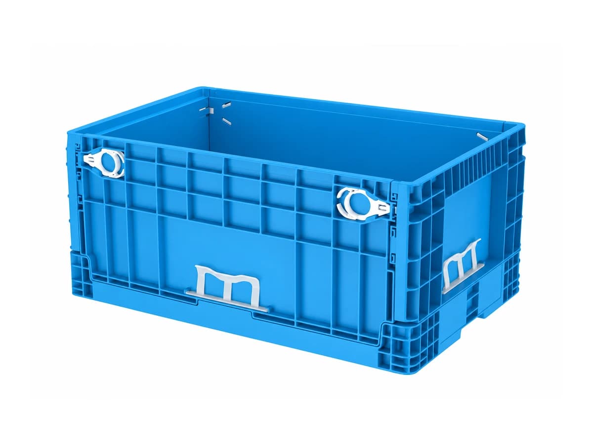 Attached-Lid Folding Container — 599 × 399 × 280 — Attached / Hinged lid