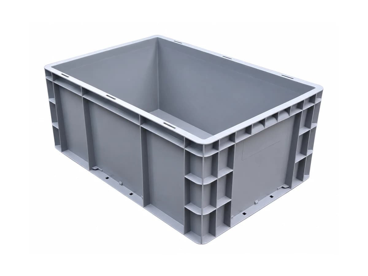 Straight-Wall Euro Logistics Container — 600 × 400 × 260