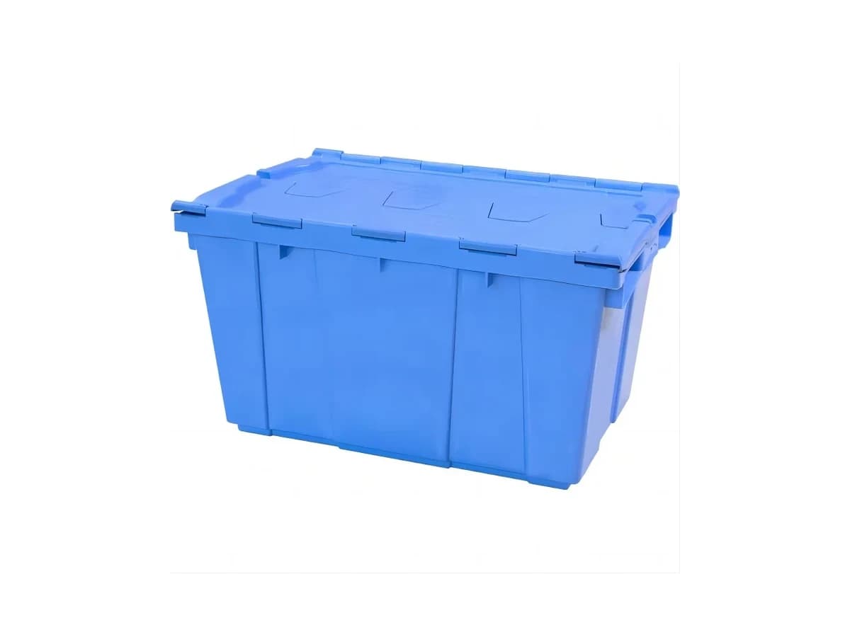 Attached-Lid Container 600 × 400 × 360 mm — Attached / Hinged lid