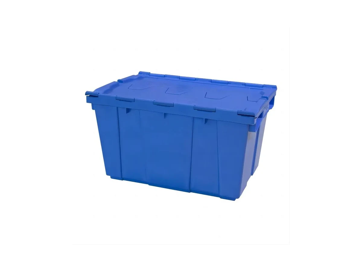 Attached-Lid Container 655 × 420 × 340 mm — Attached / Hinged lid