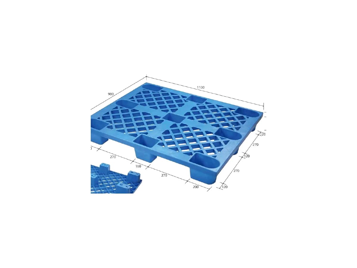 Grid Nine-Foot Pallet 1100 × 900 × 140mm — Grid deck / Nine Foot base