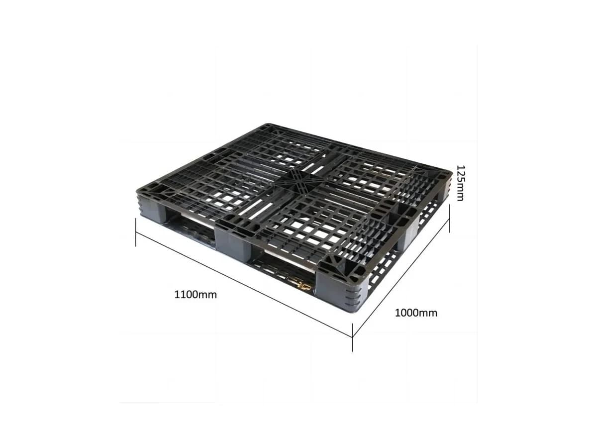 Plastic Pallet 1100 × 1000 × 125mm — Double Faced base