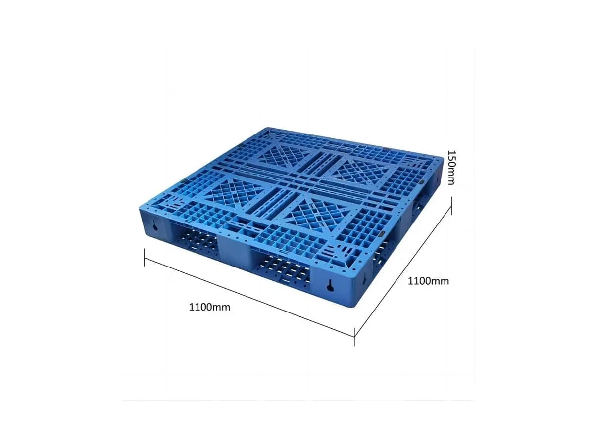 Plastic Pallet 1100 × 1100 × 150mm — Double Faced base
