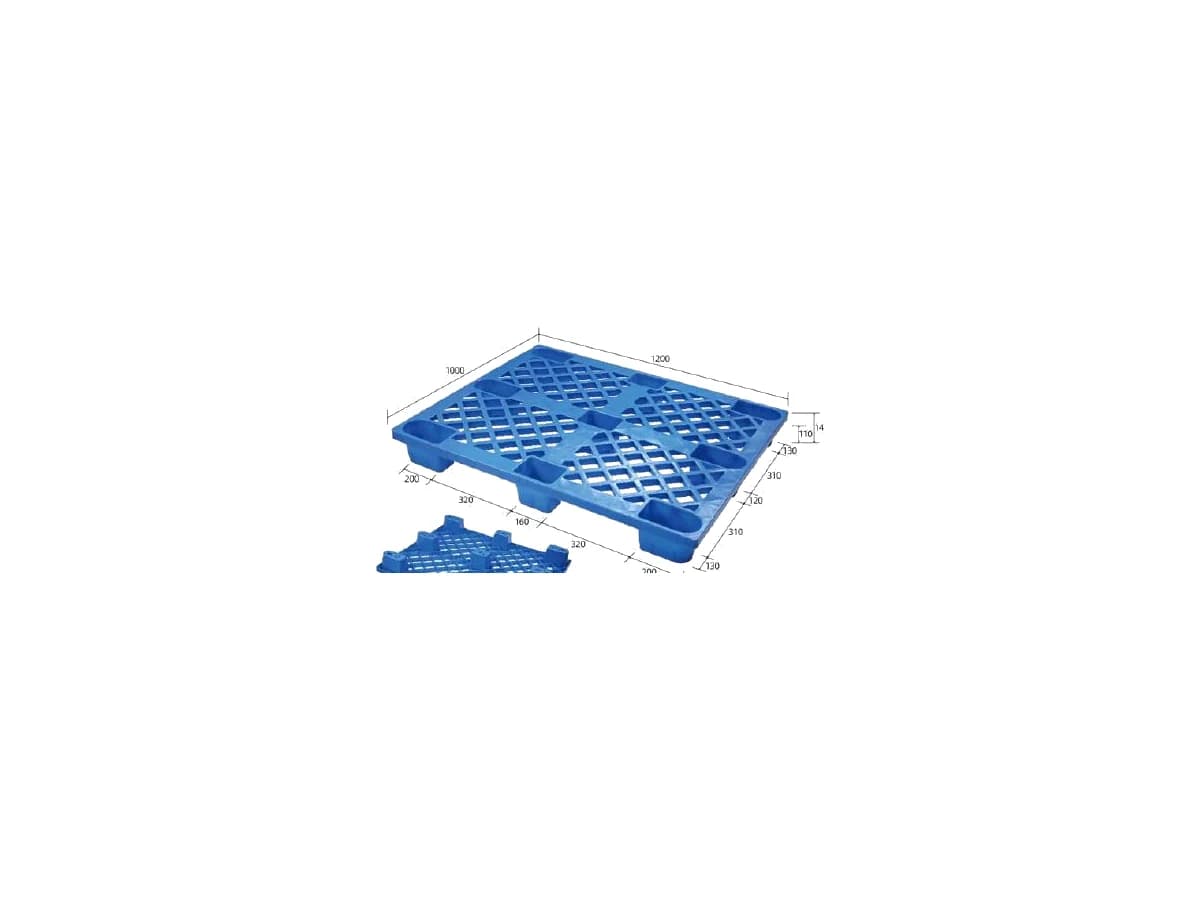 Grid Nine-Foot Pallet 1200 × 1000 × 140mm — Grid deck / Nine Foot base
