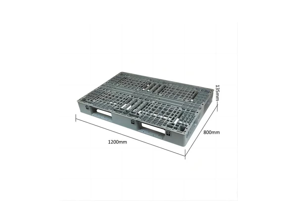 Plastic Pallet 1200 × 800 × 135mm — Double Faced base