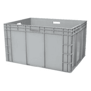 Logistics Box 800x600x450mm - copolymer PP stackable straight-wall EU container for automotive and industrial parts turnover (single-box <= 25kg)